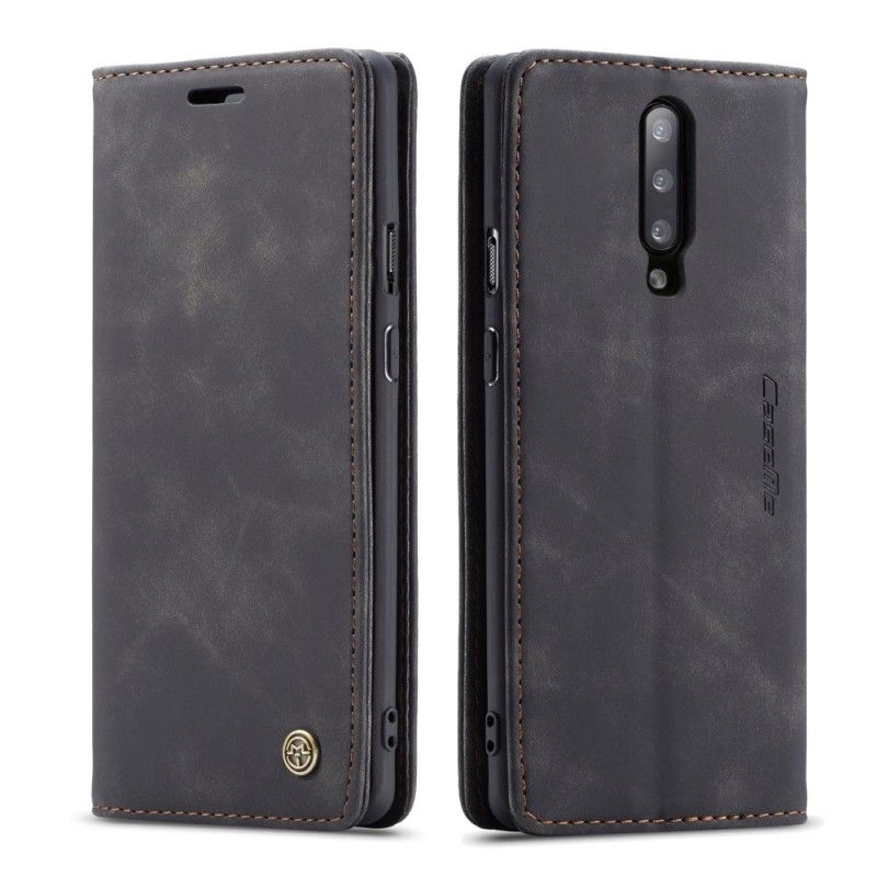 Folio-fodral OnePlus 7 Pro Svart Imiterat Läderfodral