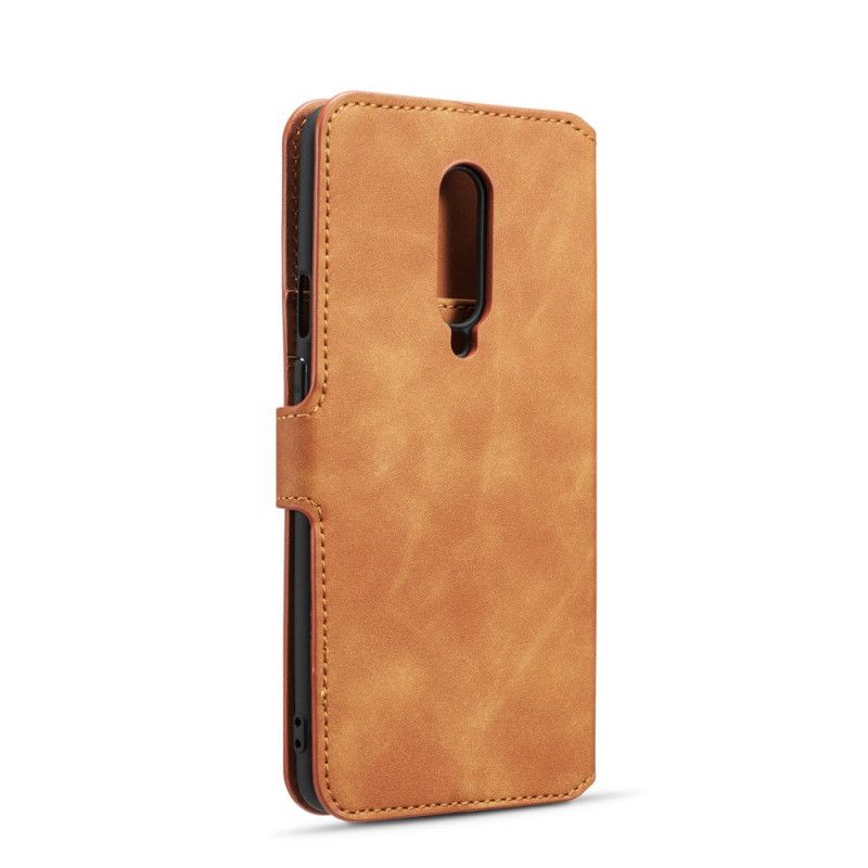 Läderfodral OnePlus 7 Pro Svart Mobilskal Retro Dg.Ming