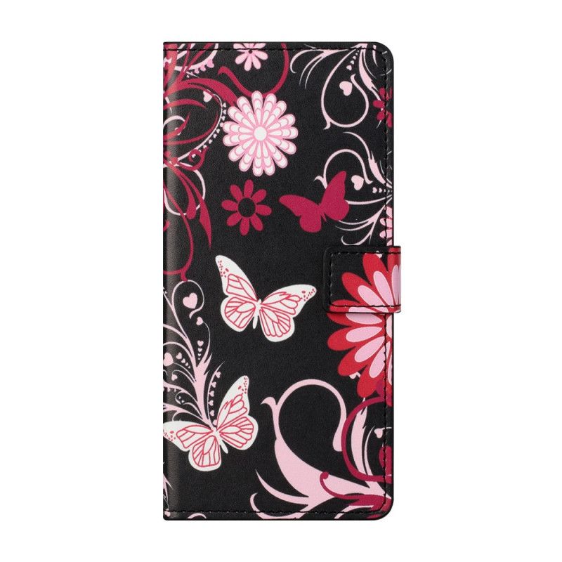 Fodral Honor 10X Lite Svart Fjärilar Och Blommor