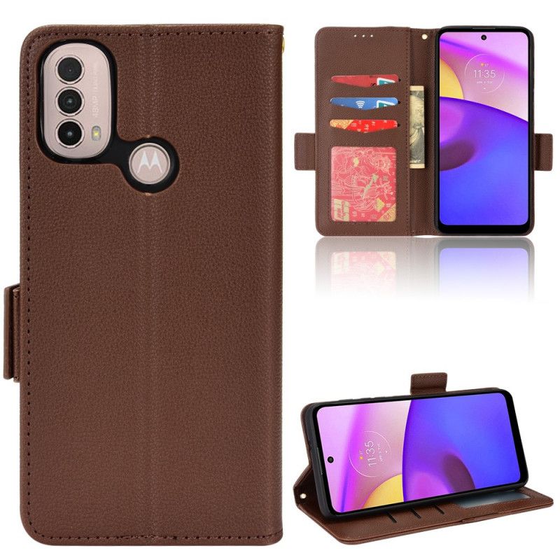 Fodral Moto E20 / E30 / E40 Flap Double Nya Färger