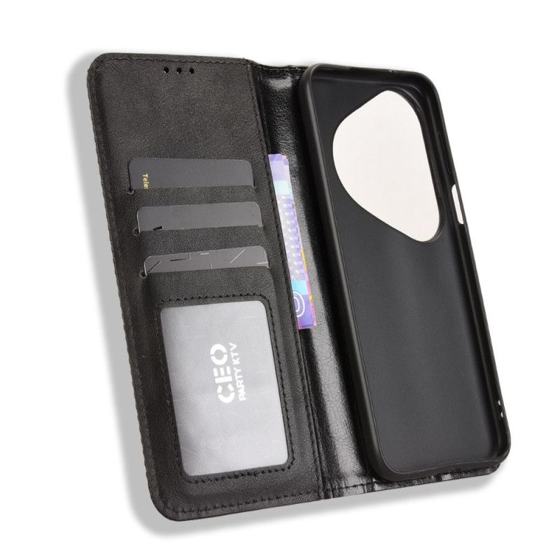 Folio-fodral För Huawei Pura 80 Pro Vintagekant