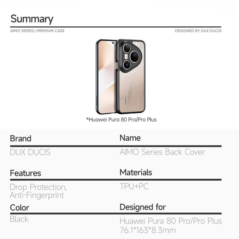 Skal Huawei Pura 80 Pro Aimo-serien Dux Ducis