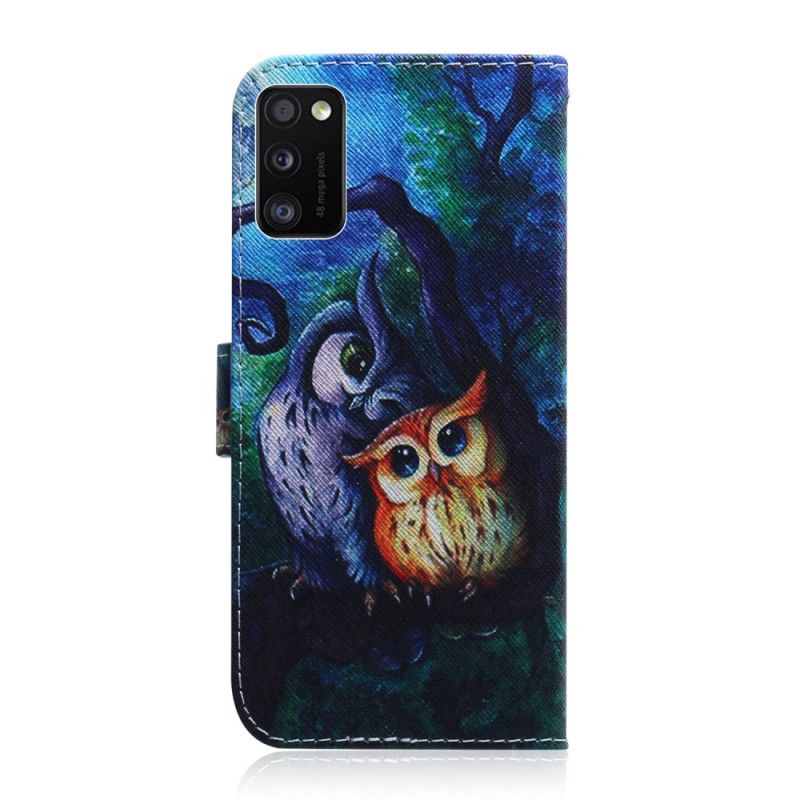 Fodral för Samsung Galaxy A41 Ugglamålning