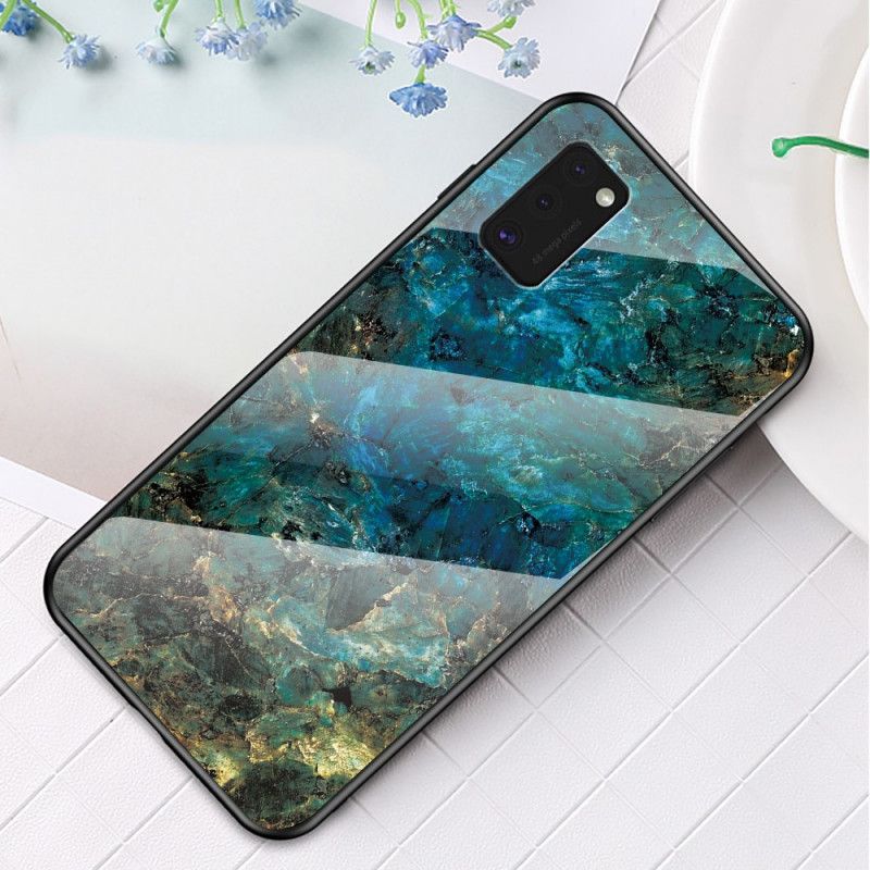 Skal Samsung Galaxy A41 Svart Härdat Glas Premumfärg