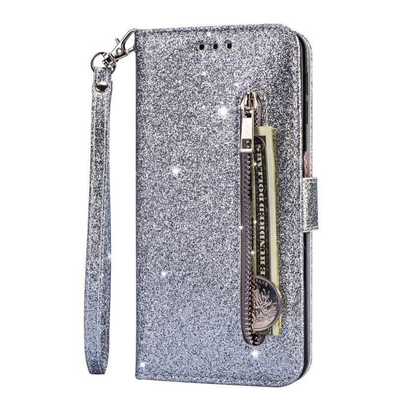 Skyddsfodral Samsung Galaxy A41 Svart Glittermyntväska