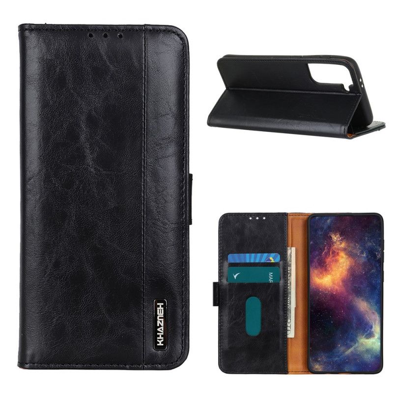Fodral för Samsung Galaxy S21 5G Svart Khazneh Elegans Läder Stil