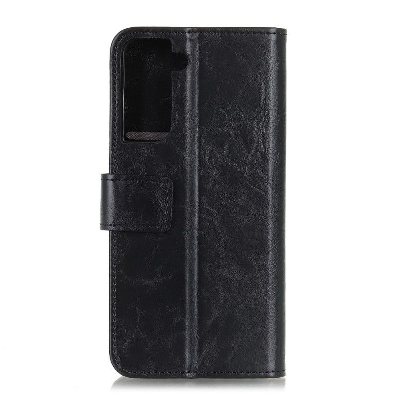 Fodral för Samsung Galaxy S21 5G Svart Khazneh Elegans Läder Stil
