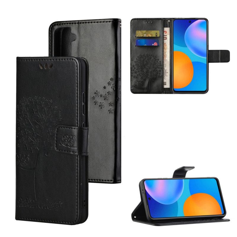 Fodral för Samsung Galaxy S21 5G Svart Träd Och Gubbar