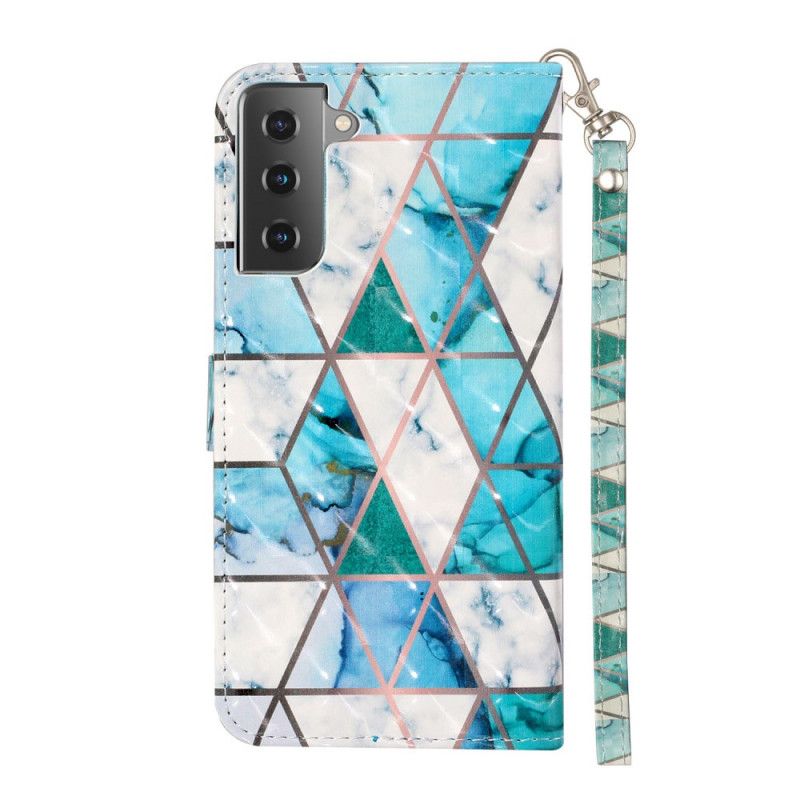 Fodral Samsung Galaxy S21 5G Marmorljusfläckar Med Remsa