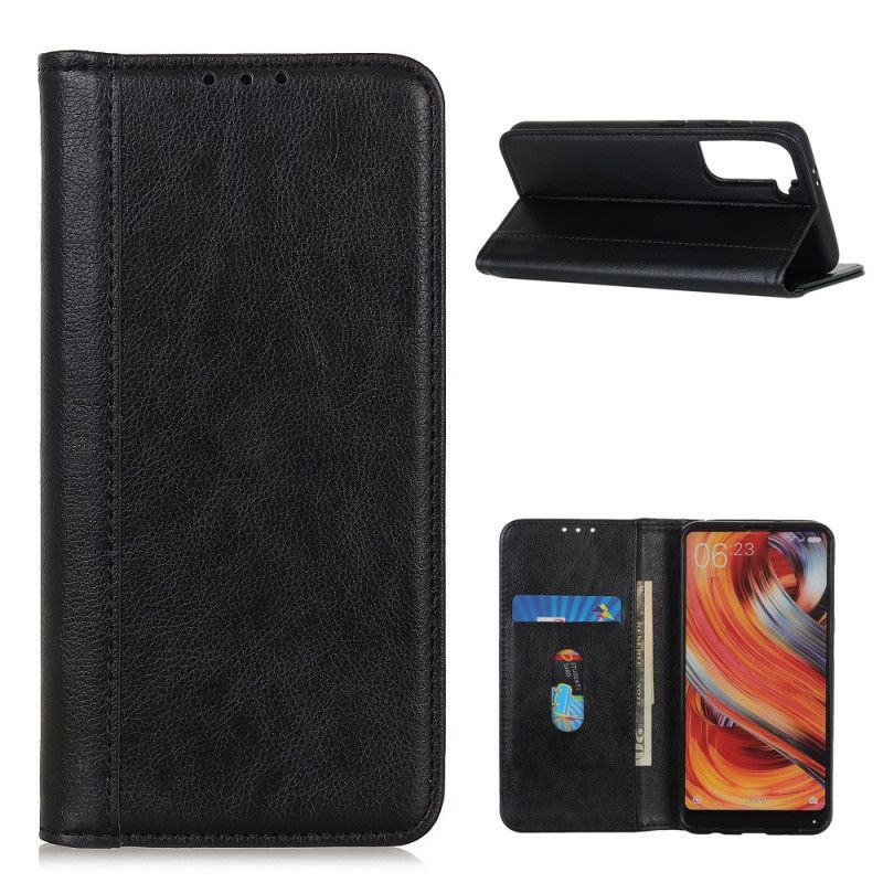 Folio-fodral Samsung Galaxy S21 5G Svart Elegant Splitlitchi