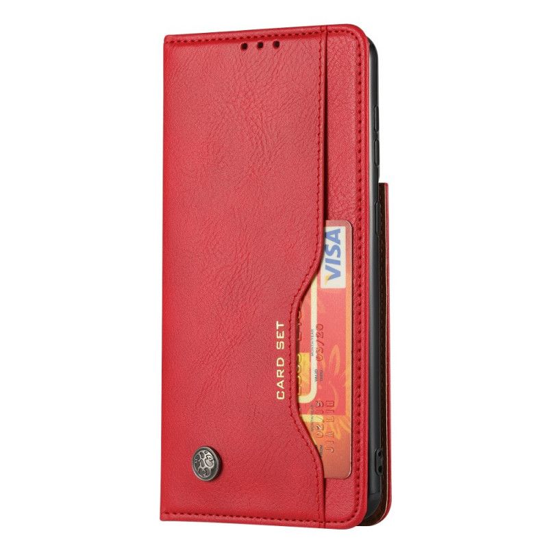 Folio-fodral Samsung Galaxy S21 5G Svart Korthållare I Konstläder