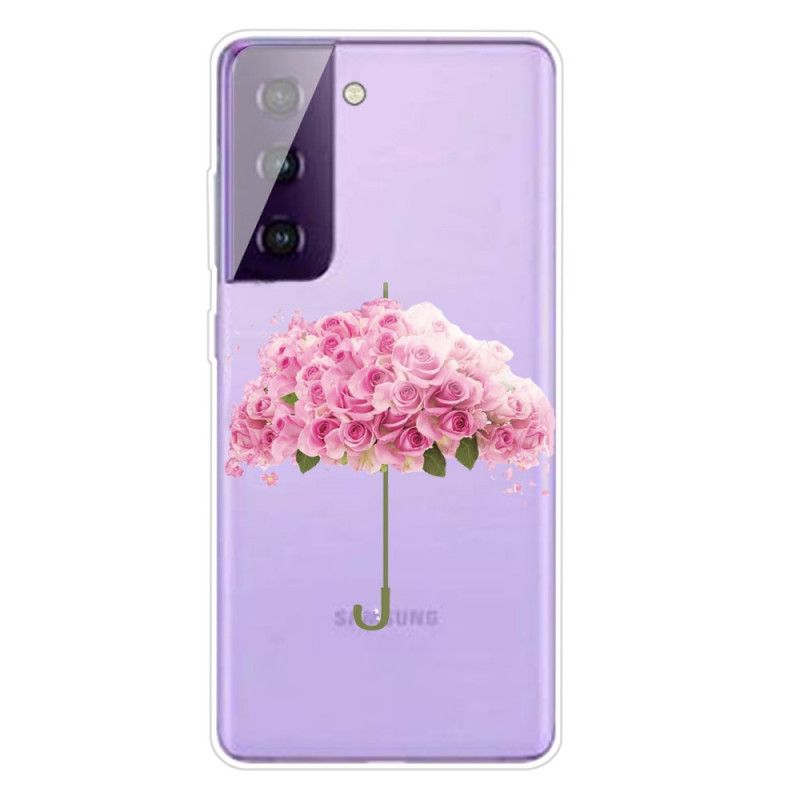 Skal för Samsung Galaxy S21 5G Paraply I Rosor