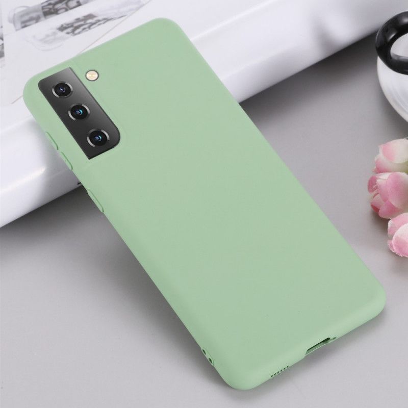 Skal för Samsung Galaxy S21 5G Svart Flytande Silikon Design