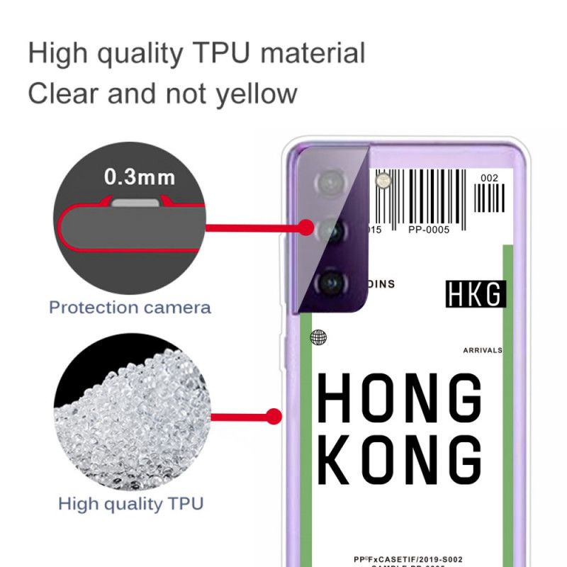 Skal Samsung Galaxy S21 5G Boardingkort Till Hong Kong