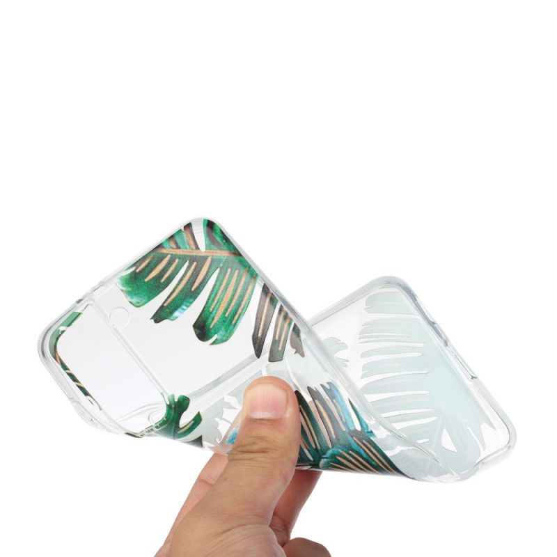 Skal Samsung Galaxy S21 5G Genomskinliga Gröna Blad
