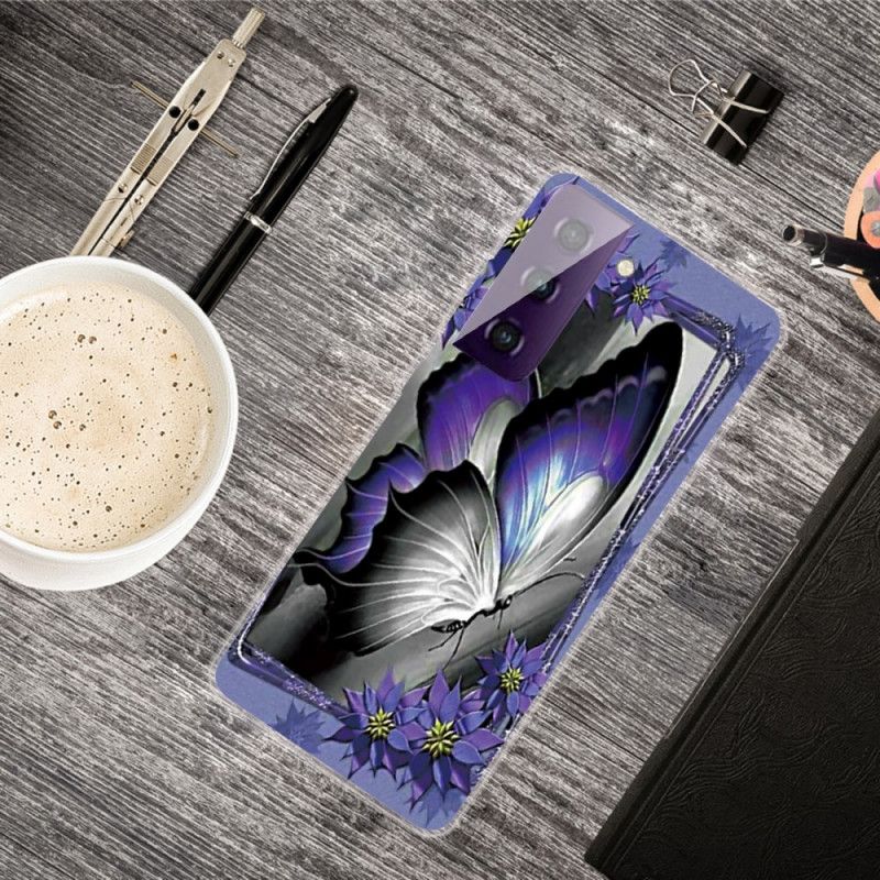 Skal Samsung Galaxy S21 5G Mobilskal Kunglig Fjäril