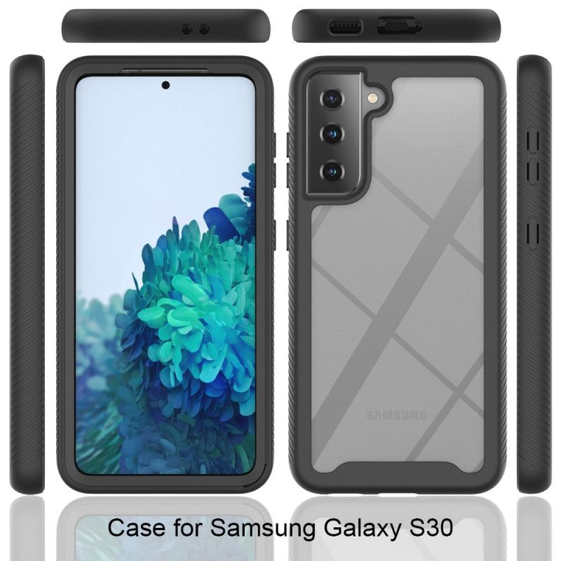 Skal Samsung Galaxy S21 5G Svart Mobilskal Hybridavfasade Kanter