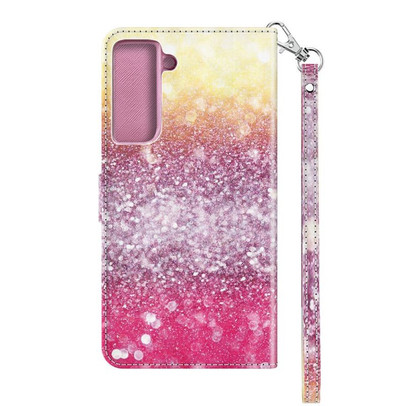 Skyddsfodral Samsung Galaxy S21 5G Magenta Glittergradient