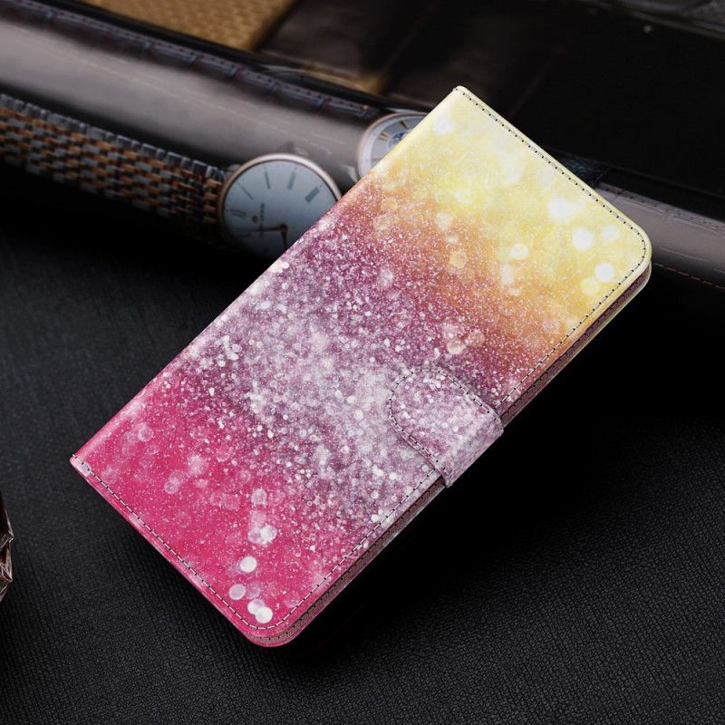 Skyddsfodral Samsung Galaxy S21 5G Magenta Glittergradient