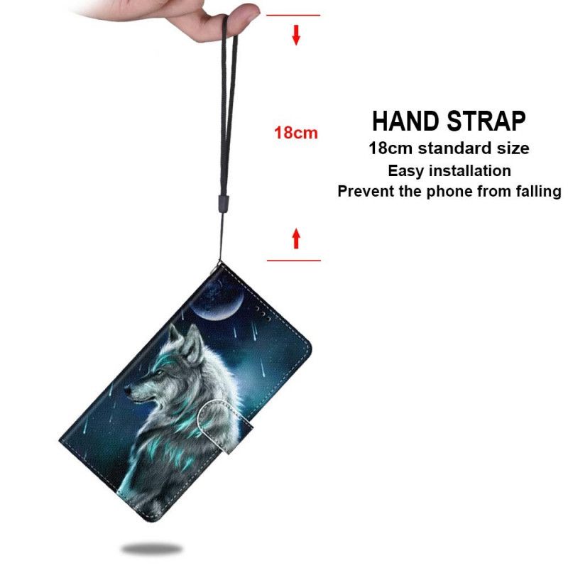 Skyddsfodral Samsung Galaxy S21 5G Varg Under En Dusch Av Stjärnor