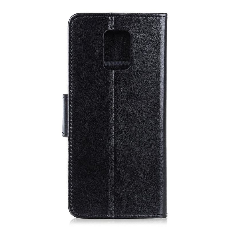 Fodral Xiaomi Redmi Note 9S / Note 9 Pro Svart Klassiskt Konstläder