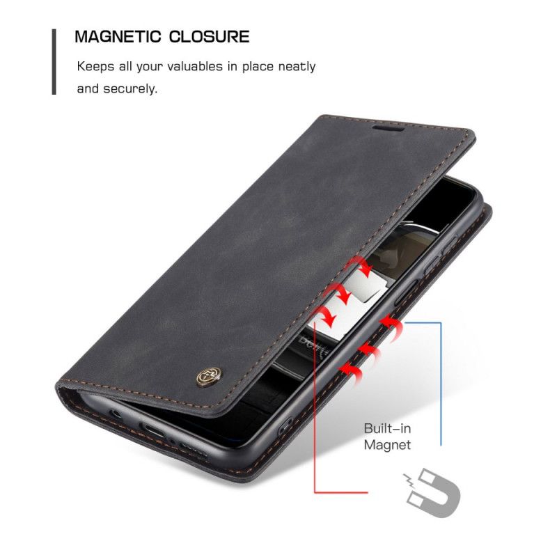 Folio-fodral Xiaomi Redmi Note 9S / Note 9 Pro Svart Mobilskal Läderfodral