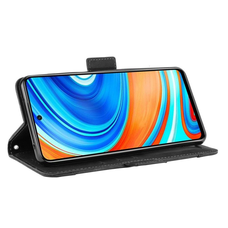Läderskal Xiaomi Redmi Note 9S / Note 9 Pro Svart Flerkort
