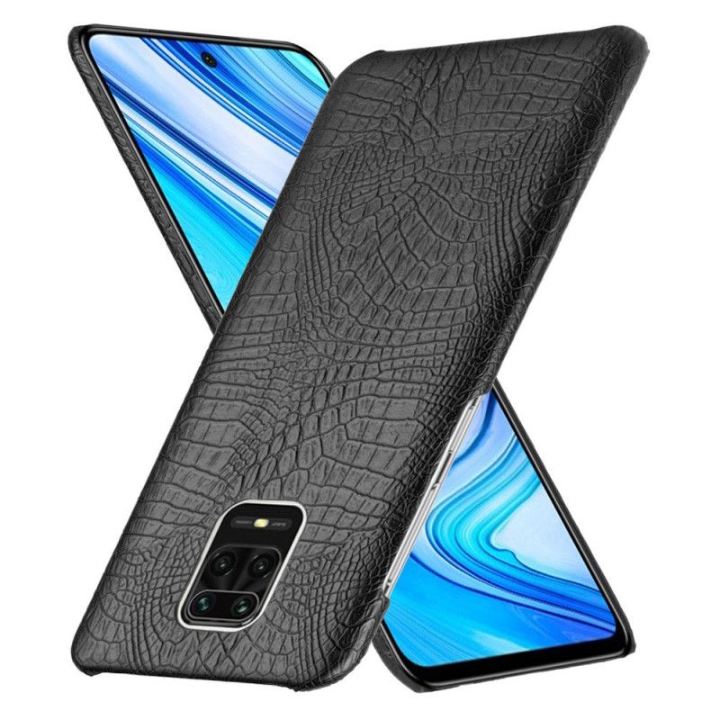 Skal för Xiaomi Redmi Note 9S / Note 9 Pro Svart Krokodilhudstil