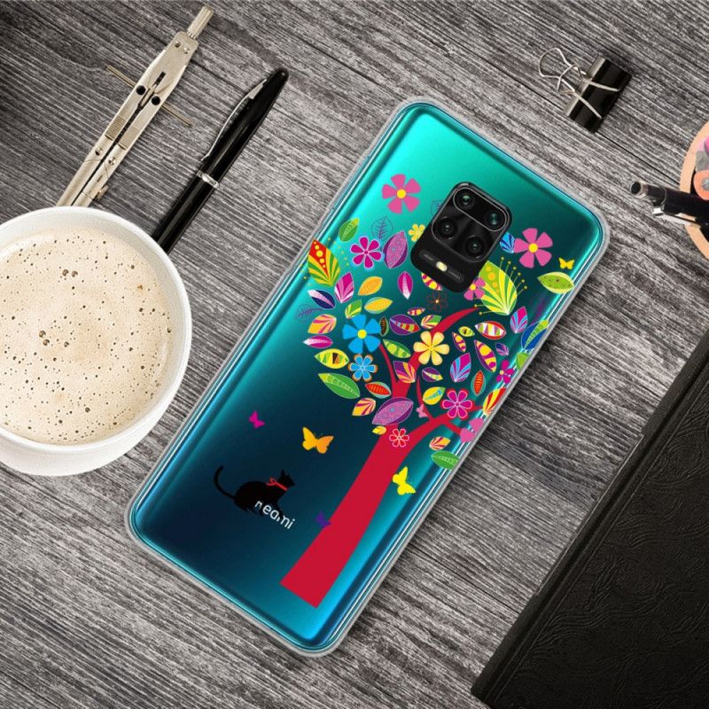 Skal Xiaomi Redmi Note 9S / Note 9 Pro Mobilskal Katt Under Det Färgade Trädet