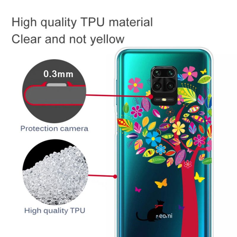 Skal Xiaomi Redmi Note 9S / Note 9 Pro Mobilskal Katt Under Det Färgade Trädet