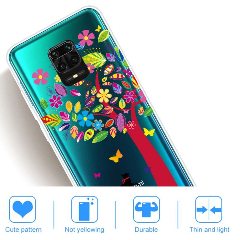Skal Xiaomi Redmi Note 9S / Note 9 Pro Mobilskal Katt Under Det Färgade Trädet