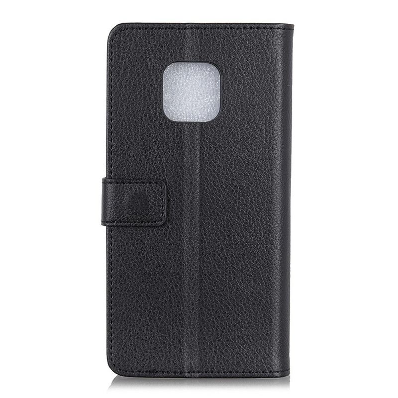 Skyddsfodral Xiaomi Redmi Note 9S / Note 9 Pro Svart Texturerad Litchi