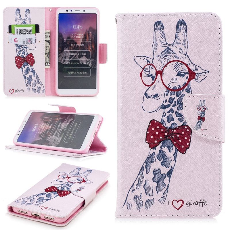 Fodral för Xiaomi Redmi 5 Nördgiraff