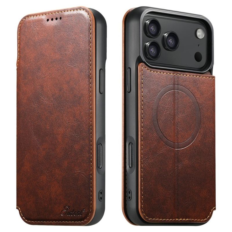 Fodral För iPhone 17 Pro Magsafe-kompatibel Lädereffekt