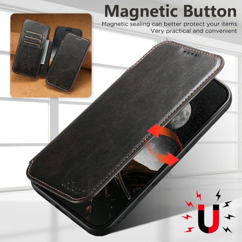 Fodral För iPhone 17 Pro Magsafe-kompatibel Lädereffekt