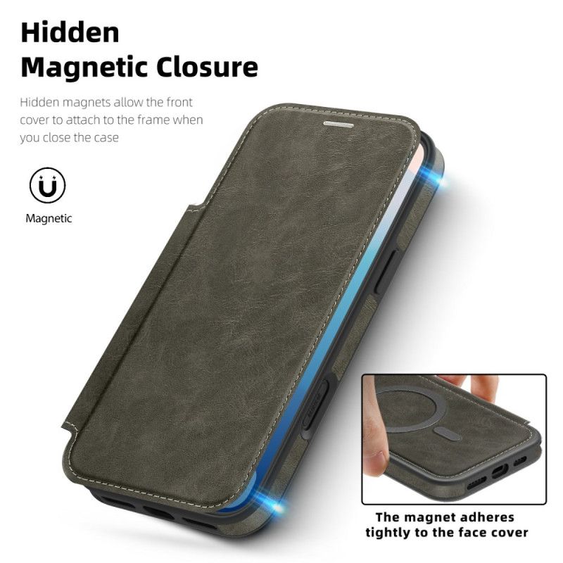 Folio-fodral iPhone 17 Pro Telefonfodral Magsafe-kompatibel Rfid-korthållare