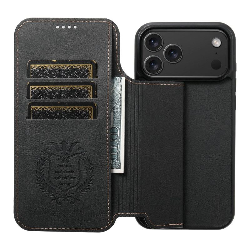 Folio-fodral iPhone 17 Pro Telefonfodral Magsafe-kompatibel Vintage-design