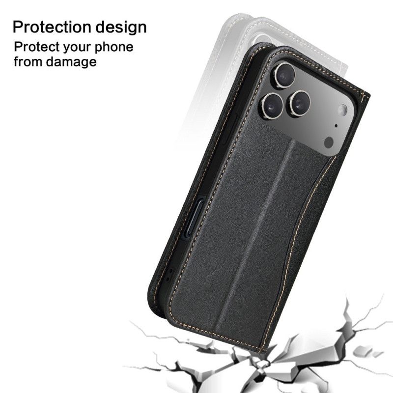 Folio-fodral iPhone 17 Pro Telefonfodral Premium Läderdesign