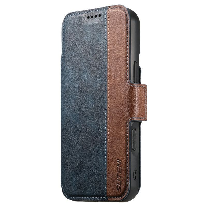 Läderfodral iPhone 17 Pro Telefonfodral Magsafe Tvåfärgat Avtagbart Fodral