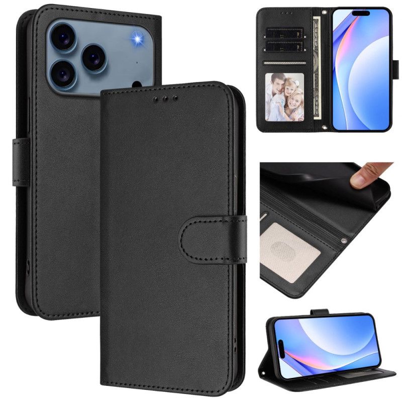 Läderfodral iPhone 17 Pro Telefonfodral Rfid-skydd