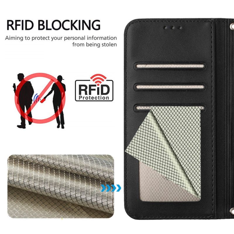 Läderfodral iPhone 17 Pro Telefonfodral Rfid-skydd