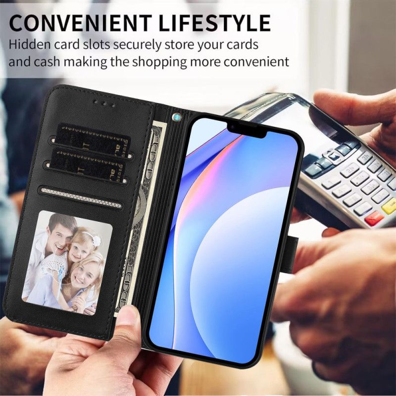 Läderfodral iPhone 17 Pro Telefonfodral Rfid-skydd