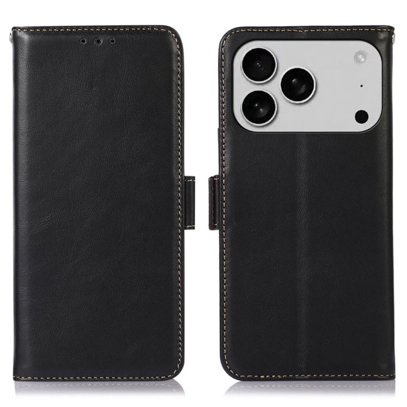 Läderskal Fodral iPhone 17 Pro Abeel Premiumläder Med Rfid-plånbok