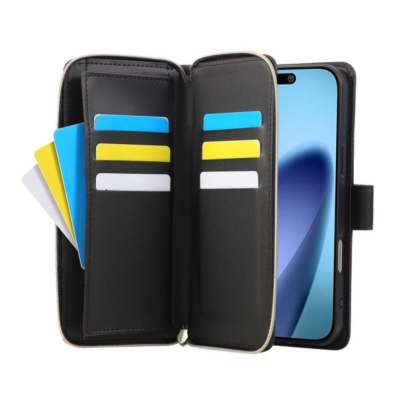 Läderskal Fodral iPhone 17 Pro Monokrom Rem
