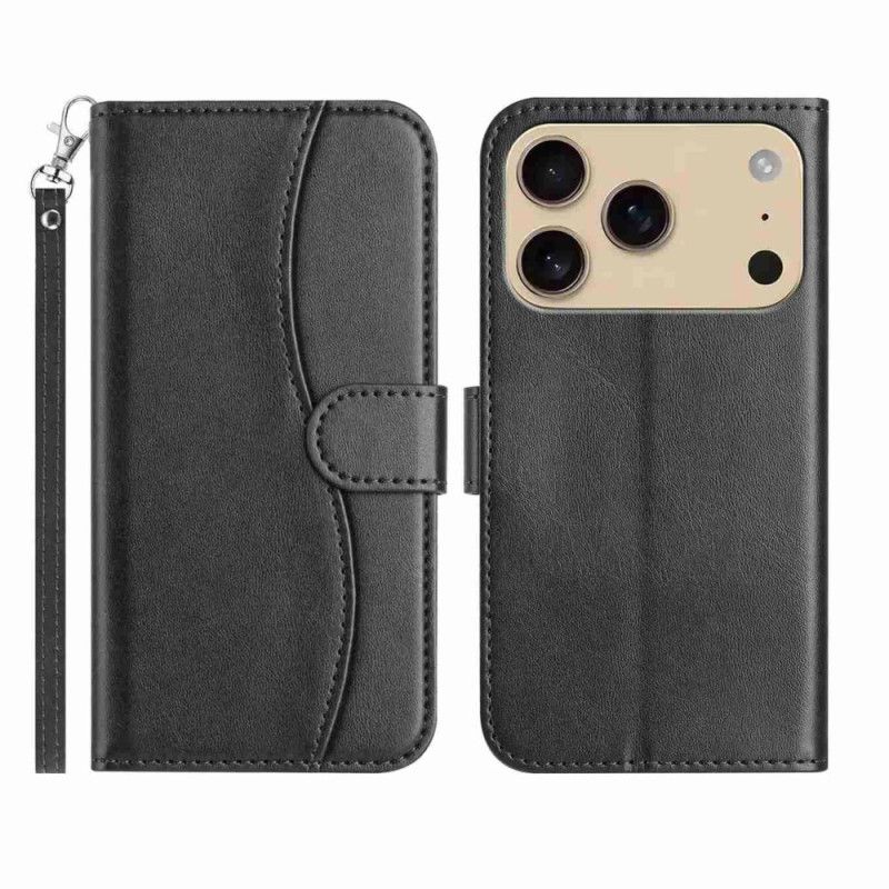 Läderskal Fodral iPhone 17 Pro S-design Med Snodd