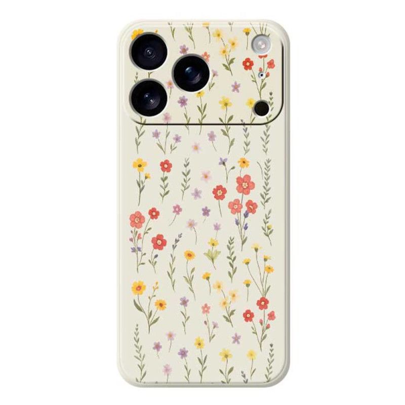 Skal För iPhone 17 Pro Flytande Silikonblommor