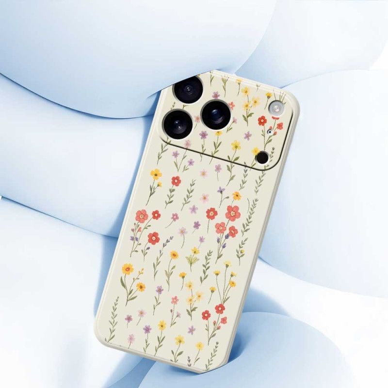Skal För iPhone 17 Pro Flytande Silikonblommor