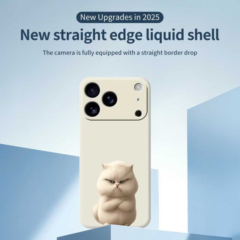 Skal iPhone 17 Pro Flytande Silikon Med Arg Katt