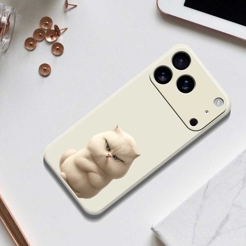 Skal iPhone 17 Pro Flytande Silikon Med Arg Katt