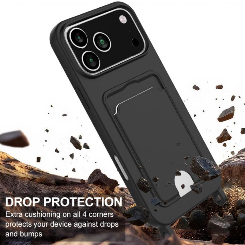 Skal iPhone 17 Pro Telefonfodral Korthållare Med Sladd